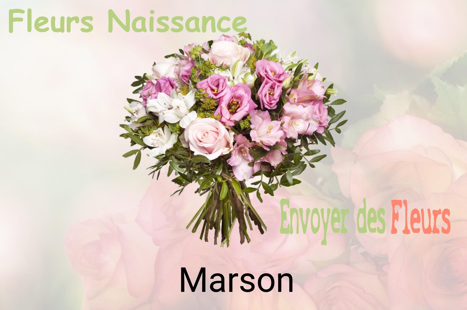 Bouquet de fleurs de naissance livré à Marson